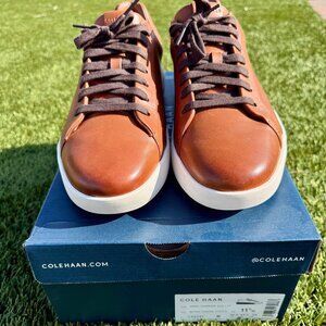 Cole Haan Grand Hurrion Cup Lace-to-Toe Sneakers, British Tan, Men's 11.5